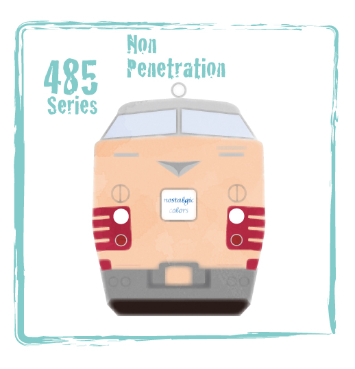 485系300番台非貫通型の正面イラスト